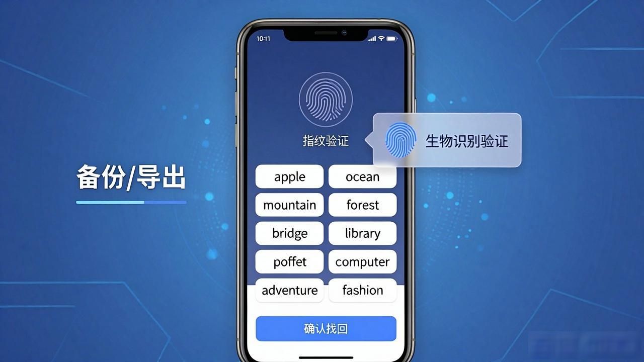 TP钱包找回助记词：三步查看备份位置