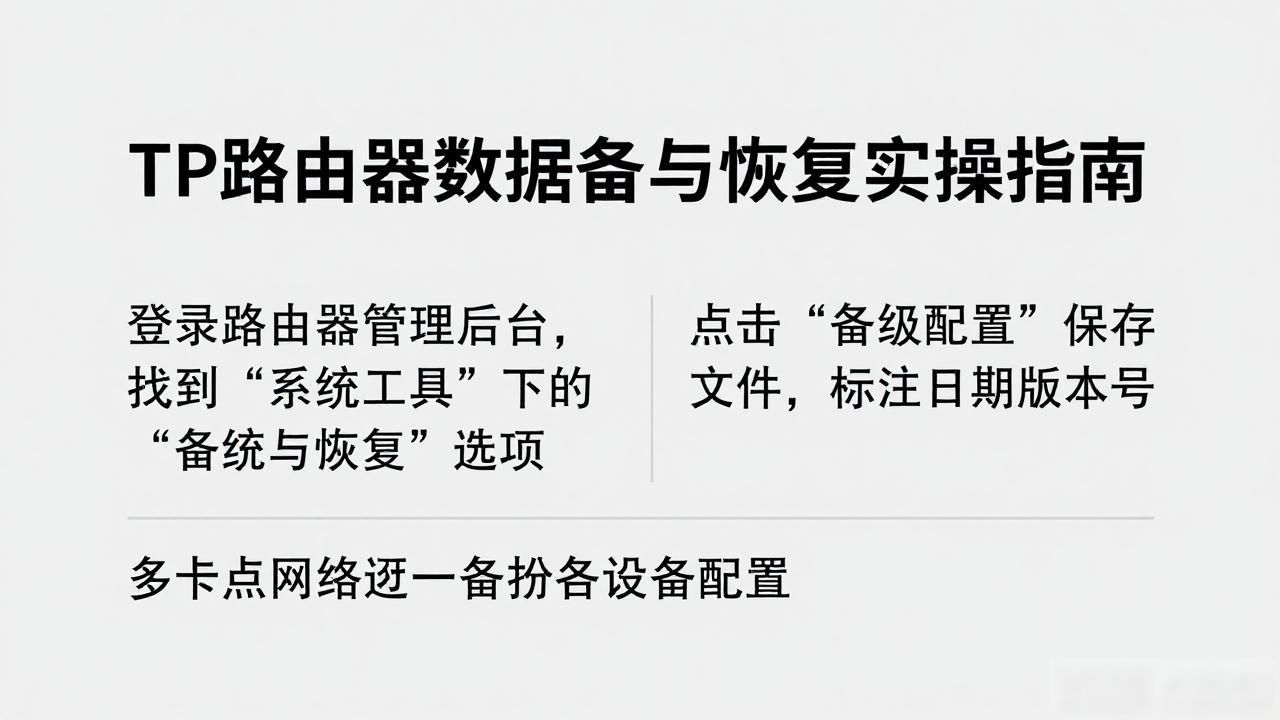 TP路由器数据备份与恢复实操指南