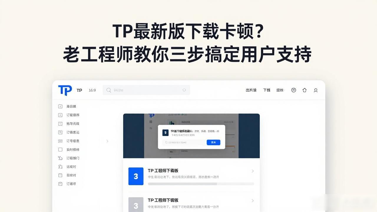 TP最新版下载卡顿？老工程师教你三步搞定用户支持