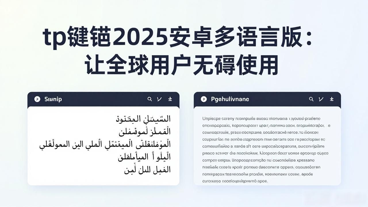 tp钱包2025安卓多语言版：让全球用户无障碍使用