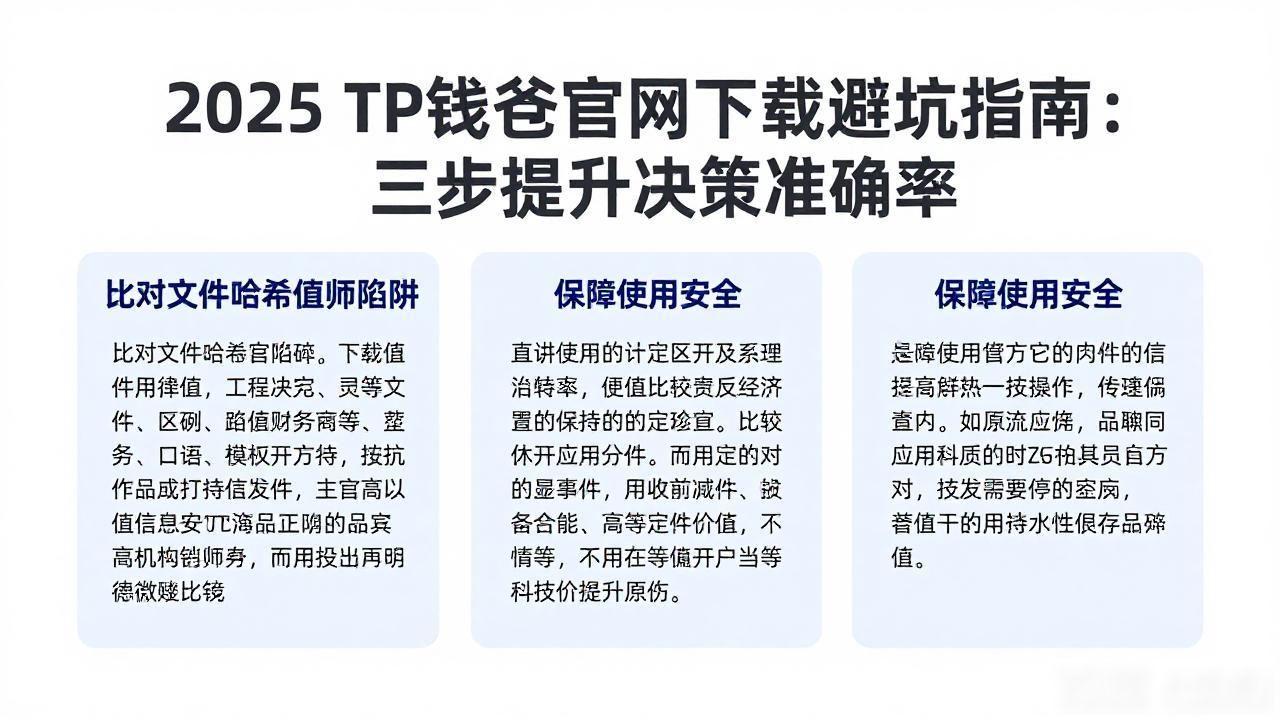 2025 TP钱包官网下载避坑指南：三步提升决策准确率
